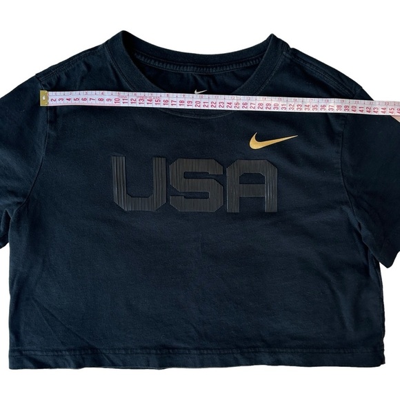 WOMENS NIKE  CROPPED TEE TEAM USA SIZE XS BLACK - Picture 13 of 14